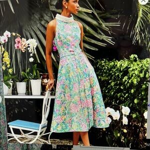 Lilly Pulitzer Badgley Mischa Willa Halter in Multi Grove Gardens size 10